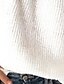 baratos Camisolas-Mulheres Suéter Pulôver Saltador Bloco de cor Leopardo Tricotado Patchwork Botão à moda Básico Casual Manga Longa Normal Casacos de malha Outono Inverno Decote V Branco