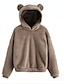 cheap Women&#039;s Hoodies &amp; Sweatshirts-Women&#039;s Hoodie Pullover Sherpa Fleece Teddy Maroon Dark Gray Wine Plain Hoodie Fleece Long Sleeve