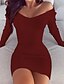 billige Super Sale-kvinders sweater kjole vinter kjole kappe kjole sort pink vin brun marineblå grå hvid langærmet ren farve patchwork vinter efterår v hals stilfuld sexet 2022 s m l xl xxl 3xl