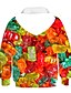 billige T-shirts &amp; Bluser til Piger-Børn Pige Hættetrøje og sweatshirt Langærmet Flerfarvet Regnbue 3D-udskrivning 3D-udskrivning Grafisk Farveblok 3D Slik Sport udendørs Aktiv / Efterår / Forår