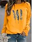 cheap Hoodies &amp; Sweatshirts-womens feather graphic print long sleeve pullover sweatshirts crewneck casual sweater shirts tops