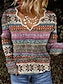 cheap Sweaters-Daily Women&#039;s Long Sleeve Tunic in Blue Rainbow Orange