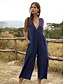 cheap Jumpsuits &amp; Rompers-Women&#039;s Streetwear Blue Yellow Khaki Jumpsuit Solid Colored Patchwork