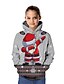economico Kids&#039; Christmas Hoodies&amp;Sweatshirts-felpa con cappuccio e felpa brutta per ragazze di Natale, grafica, regali di Natale, stampa 3D, stampa a maniche lunghe, grigio attivo