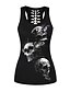 cheap Tank Tops-women&#039;s tanks tops, sleeveless casual skull printed rock punk gym vest tee top blouse sport halloween tshirt (xl, crow)