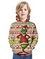 preiswerte New Arrivals-Weihnachten Kapuzenpullover Papa und ich Weihnachts Geschenke Gestreift Grafik 3D-Druck Bedruckt Rosa Langarm Aktiv Passende Outfits