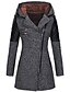abordables Abrigos y Gabardinas de Mujer-chaqueta de mujer elegante cardigan casual grueso suave outwear (gris, xl (2xl))