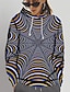 economico Hoodies &amp; Sweatshirts-Per donna A strisce 3D Felpa con cappuccio pullover Stampa Stampa 3D Giornaliero Sport 3D Attivo Felpe con cappuccio Felpe Blu