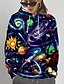 preiswerte Hoodies &amp; Sweatshirts-Damen 3D Pullover Hoodie Sweatshirt Bedruckt 3D-Druck Täglich Sport 3D-Druck Alltag Kapuzenpullover Sweatshirts Regenbogen