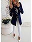 cheap Blazers-Women&#039;s Coat Others Solid Color Casual Coat Valentine&#039;s Day Spring &amp; Summer Long Jacket Black