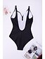 cheap One-Pieces-Women&#039;s Swimwear One Piece Monokini Normal Swimsuit Color Block Geometry Tummy Control Open Back Print Cross Black Strap Padded Bathing Suits Party Ethnic New / Vacation / Padded Bras