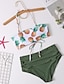 cheap Tankini-Women&#039;s Bikini Tankini Swimsuit Racerback Open Back Print Fruit Green Swimwear Padded Strap Bathing Suits New Cute Sweet / 2 Piece / Tattoo / Padded Bras / Slim