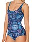 cheap One-Pieces-Women&#039;s Swimwear One Piece Monokini Normal Swimsuit Floral Animal Tummy Control Open Back Slim Print Blue Strap Bodysuit Bathing Suits Party Colorful New / Lady / Padless