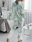 cheap Two Piece Sets-Women&#039;s Sweatsuit 2 Piece Set Drawstring Loose Fit Halo Dyeing Crew Neck Tie Dye Sport Athleisure Clothing Suit Long Sleeve Comfortable Everyday Use Causal Casual Daily / Winter