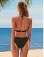 cheap Tankini-Women&#039;s Swimwear Bikini Tankini Normal Swimsuit Solid Color Strappy Open Back Black V Wire Padded Blouse Bathing Suits Party Neutral New / Vacation / Padded Bras