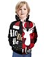 preiswerte Kapuzenpullover &amp; Sweatshirts für Jungen-Kinder Jungen Kapuzenpullover Weihnachten Langarm Rote Bedruckt 3D Weihnachten Buchstabe Aktiv