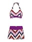 cheap Tankini-Women&#039;s Bikini Tankini Swimsuit Racerback Open Back Print Stripe Blushing Pink Swimwear Padded Strap Bathing Suits New Cute Sweet / 2 Piece / Tattoo / Padded Bras / Slim