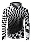 billige Hættetrøjer og sweatshirts til drenge-Børn Drenge Hættetrøje og sweatshirt Langærmet Grafisk 3D Trykt mønster Sort Børn Toppe Aktiv Nytår