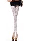 cheap Bottoms-Women&#039;s Leggings Normal Polyester Floral Black White Sexy Mid Waist Ankle-Length Casual Spring &amp; Summer