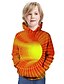 preiswerte Kapuzenpullover &amp; Sweatshirts für Jungen-Kinder Jungen 3D Schwindel Hoodie Langarm optische Täuschung Drucktasche grün rot gelb Kinder Tops Mode Hoodie