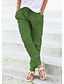 abordables Bottoms-Femme basique Joggings Pantalon Coton Couleur Pleine Taille médiale Ample Bleu Vert Véronèse Jaune Bleu clair S M L XL XXL