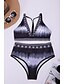 cheap Tankini-Women&#039;s Swimwear Bikini 2 Piece Normal Swimsuit Tribal Tie Dye Strappy Slim Triangle Print Black Plunge Camisole Padded Blouse Bathing Suits Party Fashion New / Sexy / Padded Bras