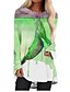 cheap Casual Dresses-Women&#039;s T Shirt Dress Tee Dress Short Mini Dress Lake blue Green Red Light Blue Long Sleeve Animal Print Fall Spring Round Neck 3D Print Casual Party Holiday 3D Print S M L XL XXL 3XL
