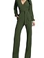 billige Jumpsuits &amp; Rompers-tm kvinners elegante, dype v-hals casual, slanke langermede jumpsuits med lomme (4-6, svart)
