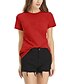 baratos Blusas Plus Size-feminino plus size tops camisetas de manga curta camisetas de gola redonda&amp;amp; # 40; preto, xl&amp;amp; # 41;