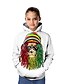 billige Hættetrøjer og sweatshirts til piger-Børn Pige Hættetrøje og sweatshirt Langærmet Grafisk 3D Dyr Trykt mønster Hvid Børn Toppe Aktiv