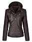 abordables Women&#039;s Coats &amp; Jackets-Femme Veste L&#039;autume L&#039;hiver Printemps Plein Air Vacances Saint Valentin Normal Manteau Col en V Coupe Vent Chaud Standard Actif Vêtement de rue Sportif Veste Manches Longues Couleur unie Chameau