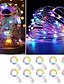 cheap LED String Lights-10pcs 1m 10 LED Fairy Lights Outdoor String Lights CR2032 Battery Operated LED Copper Wire String Lights For Xmas Garland Party Wedding Home Decoration