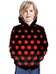 billige Hettegensere og gensere til gutter-Barn Gutt Hettegenser og sweatshirt Langermet Grafisk 3D Trykt mønster Rød Barn Topper Aktiv