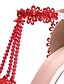 abordables Sandals-Mujer Zapatos de boda Regalos de San Valentín Tacones de aguja Tacones con tira al tobillo Fiesta Fiesta y Noche Floral Sandalias de boda Sandalias de tacón alto Zapatos de novia Pedrería Perla Borla