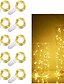 baratos Mangueiras de LED-1m Cordões de Luzes 10 LEDs SMD 0603 10pçs Branco Quente Branco Multicolorido Dia dos namorados Natal Decoração do casamento de Natal Baterias alimentadas