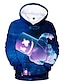 billige Hettegensere og gensere til gutter-Barn Baby Gutt Hettegenser og sweatshirt Langermet Anime Trykt mønster Trykt mønster Regnbue Barn Topper Grunnleggende