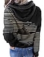 cheap Hoodies &amp; Sweatshirts-Women&#039;s Cat Graphic 3D Pullover Hoodie Sweatshirt Front Pocket Print 3D Print Daily Basic Casual Hoodies Sweatshirts  Black