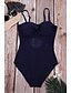 cheap One-Pieces-Women&#039;s One Piece Monokini Swimsuit Hollow Out Tummy Control Open Back Solid Color Blue Swimwear Strap Bathing Suits New Party Elegant / Sexy / Cross / Padded Bras