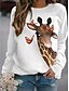 cheap Hoodies &amp; Sweatshirts-Women&#039;s Graphic 3D Giraffe Hoodie Sweatshirt Print 3D Print Daily Basic Casual Hoodies Sweatshirts  Blushing Pink White Light gray