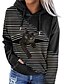 billige Hættetrøjer &amp; sweatshirts-Dame Kat Grafisk 3D Pullover-hættetrøje Frontlomme Trykt mønster 3D-udskrivning Daglig Basale Afslappet Hættetrøjer Sweatshirts Sort