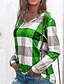 cheap Tops &amp; Blouses-Women&#039;s Shirt Striped Long Sleeve Daily Tops Red Blue Green
