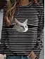 abordables Hoodies &amp; Sweatshirts-Mujer Sudadera Pull-over Gato Gráfico 3D Estampado Diario Impresión 3D Básico Casual Sudaderas con capucha Sudaderas Negro