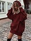 cheap Hoodies &amp; Sweatshirts-Women&#039;s Hoodie Pullover Front Pocket Basic Oversized Black Gray Wine Plain Causal Long Sleeve Hooded S M L XL