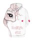 cheap Girls&#039; Hoodies &amp; Sweatshirts-Kids Girls&#039; Hoodie &amp; Sweatshirt Long Sleeve White Horse Print Graphic Unicorn 3D Animal School Active