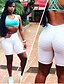abordables Shorts-Femme Imprimer Pantalon Couleur Pleine Taille médiale Mince Vert Blanche Noir Violet Rose Claire S M L XL