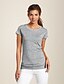 preiswerte T-shirts-Damen Täglich Sport T Shirt Kurzarm Glatt Rundhalsausschnitt Basic Oberteile Schlank Grün Weiß Schwarz S