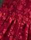 abordables Robes pour Filles-Robe Fille Enfants Robe Trapèze Petit Plein Brodée Soirée Mariage Anniversaire Rouge Coton Sans Manches Elégant Le style mignon Doux Robes Printemps Eté Standard 3-10 ans
