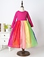 cheap Toddler Girls&#039; Dresses-Patchwork Active Maxi Dress for Toddler Girls