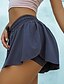 economico Shorts-Per donna Pantaloncini Skort Nero Blu Viola Yoga fluente Vita bassa cascante Spiaggia Fitness Elasticizzato Liscio Comfort S M L XL XXL