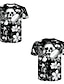 cheap Tank Tops-Men&#039;s T shirt Shirt 3D 3D Print Crew Neck Casual Daily Short Sleeve Rivet Mesh Tops Black / Gray / Summer